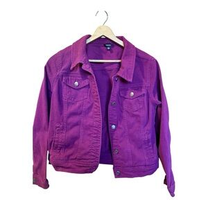 Relativity Purple Jean Jacket